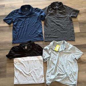 Boys Polo Shirts- Navy, light Blue, Black, Gray, size 10-12